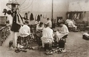 Shoe Making Prints: Shoemaking Workshop at Merxplas Labour Colony, Belgium