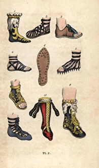 Ornament Collection: Shoes, boots and sandals of ancient Rome