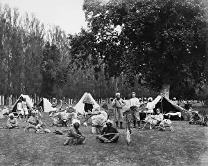 Srinagar Prints: Shooting party at Srinagar, Kashmir, India