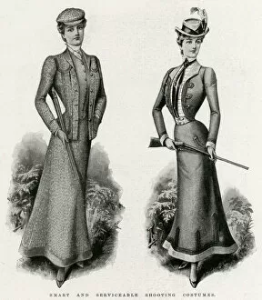 Neck Gallery: Shooting wear for women 1900