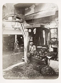 Algiers Gallery: Shop with Arab man, probably Algiers, Algeria