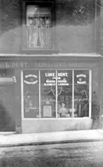 Shop-front - Premises of Luke Dent - Barber, Sheffield, York