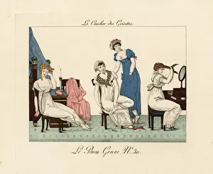 Muslin Prints: Shop girls preparing for bed