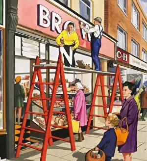 Images Dated 1st June 2007: Shop repairmen
