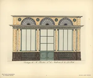 Shopfront Prints: Shopfront of Bertins fashion boutique, Paris, circa 1800