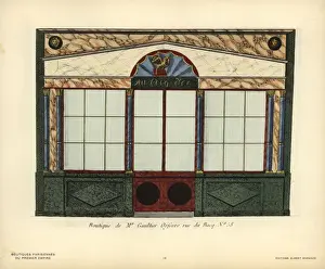 Shopfront Prints: Shopfront of Gaultiers goldsmith, Paris, circa 1800