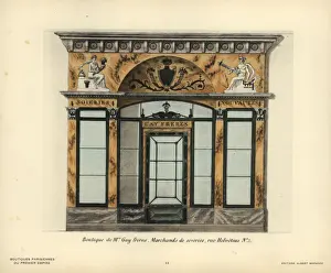 Shopfront Prints: Shopfront to the Gay brothers silk store, Paris, circa 1800