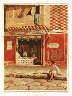 Shopfront with an overhanging balcony, Pompeii