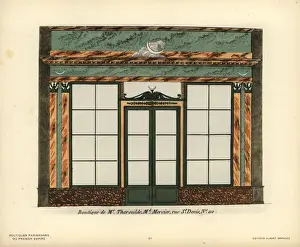 Shopfront Prints: Shopfront of Therouldes haberdashery store
