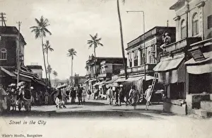 Karnataka Prints: Shopping street, Bangalore, Karnataka, India