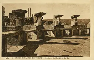 Dec15 Prints: Shops of the Sertius market in the Roman ruins of Timgad