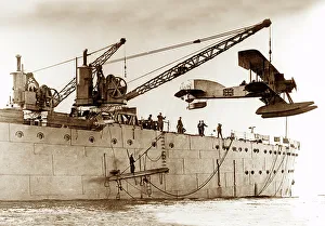 Short Bros 166 biplane on HMS Ark Royal