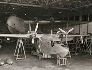 Short SA6 Sealand in the hangar