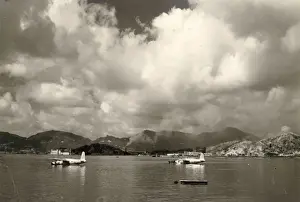 Two Short Sandringham 5s of BOAC at moorings in Hong Kong
