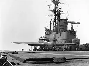 Short SB6 Seamew on the deck of an aircraft carrier