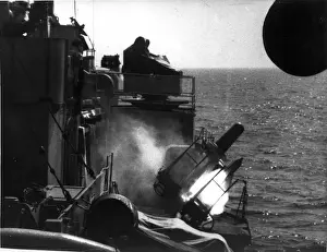Short Seacat ship-to-air missile during trials