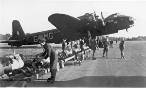 Short Stirling being bombed up