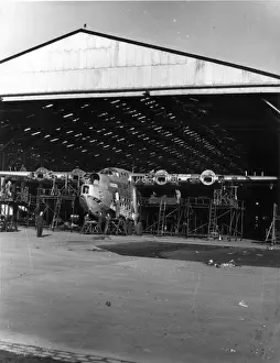 Short Sunderland III during conversion to civil use