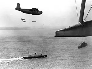 Short Sunderlands on escort duty