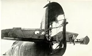 Shot away tail of Hurricane flown safely home, WW2