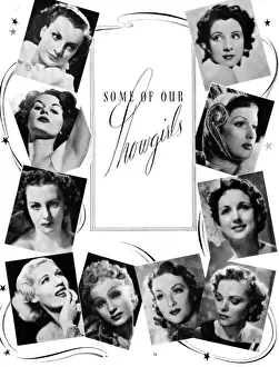 Some of the showgirls in Plaisirs de Paris at the London Cas