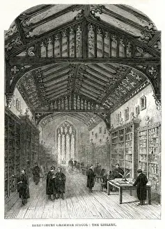 Grammar Prints: Shrewsbury Grammer School - library 1861