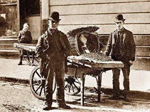 Shrimp Prints: Shrimp seller Victorian period
