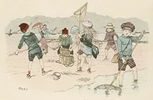 Shrimping / Ostend / C. 1885