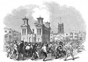 Back Ground Gallery: Shrove Tuesday Football Match, Kingston-Upon-Thames, 1846