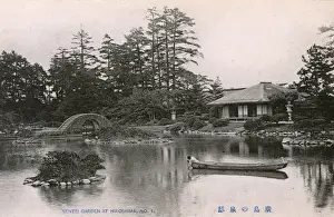 Shukkeien Garden, Hiroshima, Japan - Pond and Kokokyo Bridge