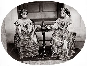 Ethnicity Prints: Siam Thailand, wives of king Mongkut, Rama IV