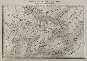 Archipelago Prints: Siberia and Russian America. Map by Thunot Duvotenay