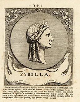 Gods And Heroes Prints: A Sibyl, female prophet or oracle of Ancient Greece