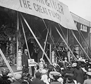 Fairground Prints: Side-show at a Victorian fair