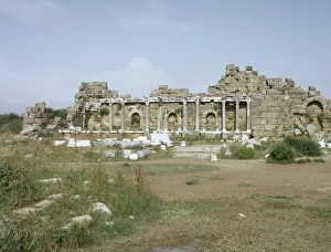 Anatolian Collection: Side. State Agora. Ruins of the Library. Anatolian Peninsula