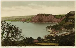 Sidmouth Prints: Sidmouth, Devon - View of the town from Salcombe Hill