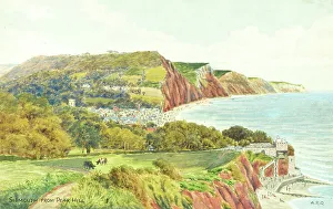 Sidmouth Prints: Sidmouth, Devon, viewed from Peak Hill