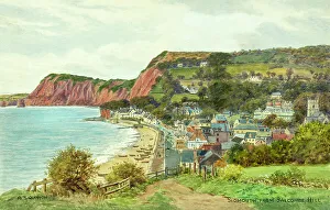 Sidmouth Prints: Sidmouth, Devon, viewed from Salcombe Hill