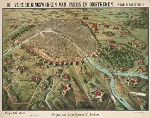 Forts Prints: SIEGE OF PARIS - AERIAL