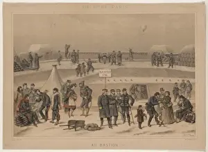 Tissandier Prints: Siege de Paris. Au Bastion Siege de Paris. Au Bastion