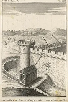 Crow Prints: Siege weapons, a battering ram and a crow