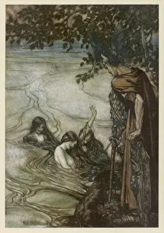 Gotterdammerung Prints: Siegfried & Maidens