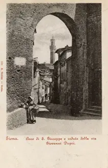 Giuseppe Prints: Siena, Italy - the Arch of S. Giuseppe (St. Joseph)