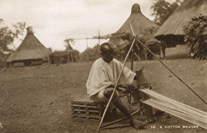 Images Dated 16th December 2011: Sierra Leone, West Africa - A Cotton Weaver