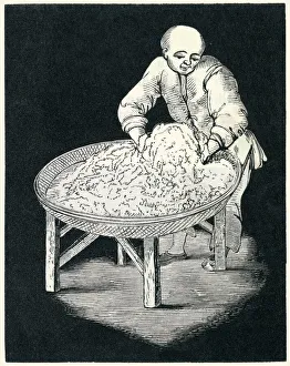 Beverage Prints: Sifting tea by hand, China