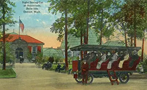 Sightseeing Prints: Sightseeing car, Belle Isle, Detroit, Michigan, USA