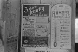 Olga Prints: Sign and general store, Olga, Louisiana