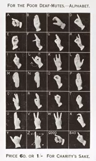 Images Dated 4th April 2011: Sign Language - The Alphabet