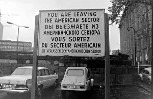 Images Dated 14th August 2015: Sign in four languages, Berlin Wall, Berlin, Germany
