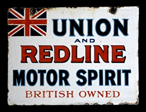 Images Dated 29th January 2008: Sign for Union and Redline Motor Spirit